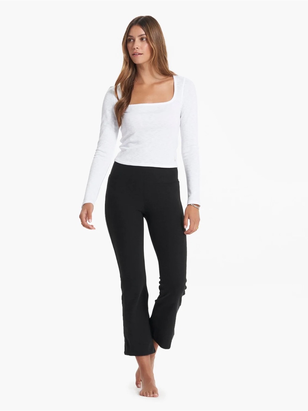 Vuori Mid Rise Elevation Slim Bootcut Pants Heather Black